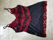 Plus Size Lace Mesh Sheer Nightdress