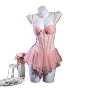 Sheer Vest Uniform Lingerie Suit