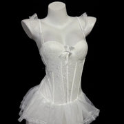 Sheer Vest Uniform Lingerie Suit